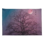 Elegante Spooky Halloween Themenbaum Mondwerk Kissenbezug (Rückseite-Rechts)