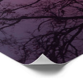 Elegante Spooky Halloween Themenbaum Mondwerk Poster (Ecke)