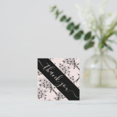 Elegante Spooky Trees & Bats Halloween Vielen Dank Quadratische Visitenkarte (Stehend Vorderseite)