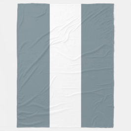 Elegante Sporty Wide Slate Blau Grau Weiße Streife Fleecedecke