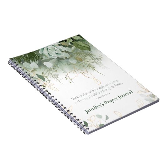 Elegante Sprichwörter 31:25 Personalisiertes Praye Notizblock (Rechte Seite)