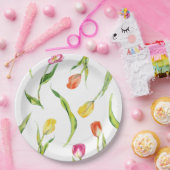 Elegante Spring Blume Tulip Brautparty Pappteller (Party)