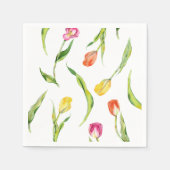 Elegante Spring Blume Tulip Brautparty Serviette (Vorderseite)