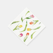 Elegante Spring Blume Tulip Brautparty Serviette (Ecke)