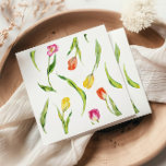 Elegante Spring Blume Tulip Brautparty Serviette<br><div class="desc">Elegante Spring Blume Tulip Brautparty Paper Napkins</div>