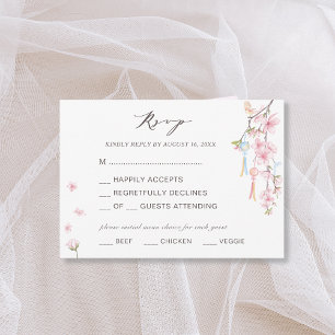 Elegante Spring Blume Wedding RSVP Einladung