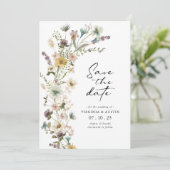 Elegante Spring Floral Save the Date Card (Stehend Vorderseite)