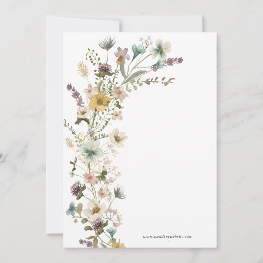 Elegante Spring Floral Save the Date Card (Rückseite)