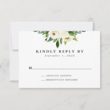 Elegante Spring Floral Wedding RSVP Card