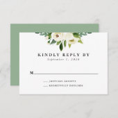 Elegante Spring Floral Wedding RSVP Card (Vorne/Hinten)