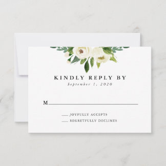 Elegante Spring Floral Wedding RSVP Card Karte