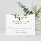Elegante Spring Floral Wedding RSVP Card Karte (Stehend Vorderseite)