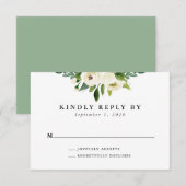 Elegante Spring Floral Wedding RSVP Card Karte (Vorne/Hinten)
