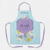 Elegante Spring Florals Bible Verse Personalisiert Schürze (Vorderseite)