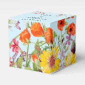 Elegante Spring Flowers Blue Gastgeschenk Hochzeit Geschenkschachtel (Vorderseite)