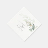 Elegante Spring Greenery Gold Foliage Baby Sprinkl Serviette (Ecke)