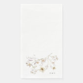 Elegante Spring Monogram Wildblume Wedding Serviette (Vorderseite)