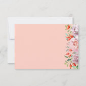 Elegante Spring Rose Wedding RSVP Card Einladung (Rückseite)