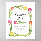 Elegante Spring Tulip Brautparty Blume Bar Poster (Vorne)