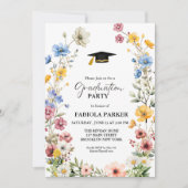 Elegante Spring Wildblume Abschluss Einladung (Vorderseite)