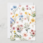 Elegante Spring Wildblume Abschluss Einladung (Rückseite)