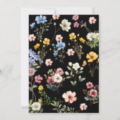 Elegante Spring Wildblume Abschluss Einladung (Rückseite)