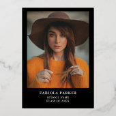 Elegante Spring Wildblume Abschluss Folieneinladung (Rückseite)