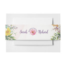 Elegante Spring Wildblume Floral Wedding Einladungsbanderole