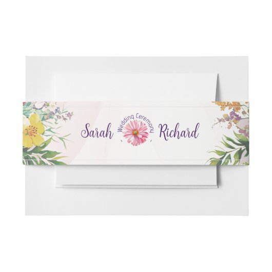 Elegante Spring Wildblume Floral Wedding Einladungsbanderole (Vorderseite Beispiel)