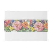 Elegante Spring Wildblume Floral Wedding Einladungsbanderole (Rückseitenbeispiel)