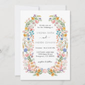 Elegante Spring Wildblume Meadow Garden Wedding Einladung (Vorderseite)