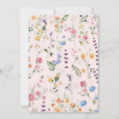 Elegante Spring Wildblume Meadow Garden Wedding Einladung (Rückseite)