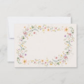 Elegante Spring Wildblume Meadow Wedding RSVP Card Karte (Rückseite)