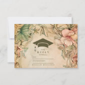 Elegante Spring Wildblumen Graduation Party RSVP Karte (Vorderseite)