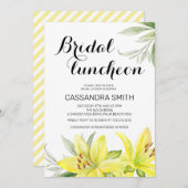 Elegante Spring Yellow Lily Floral Einladung (Vorne/Hinten)