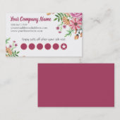 Elegante Springy Floral Kundenbindungskarte Treuekarte (Vorne/Hinten)