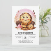 Elegante Sprinkles Girly Cookies Geburtstag Einladung (Stehend Vorderseite)