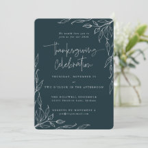 Elegante Spruce Modern Leaf Motif Erntedank