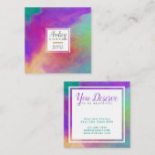 Elegante Square Business Card Quadratische Visitenkarte (Vorne/Hinten)