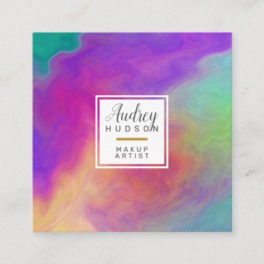 Elegante Square Business Card Quadratische Visitenkarte (Vorderseite)