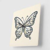 Elegante Square Butterfly Wall Clock Quadratische Wanduhr (Winkel)