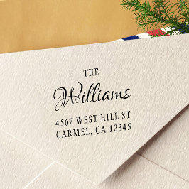 Elegante Square Rücksendeadresse Selbstfarbige Bri Permastempel