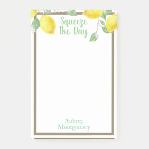 Elegante Squeeze die Tageslemonen & Foliage Post-it Klebezettel