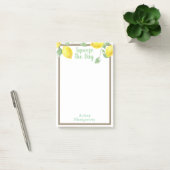 Elegante Squeeze the Day Lemons & Foliage Post-it Klebezettel (Büro)