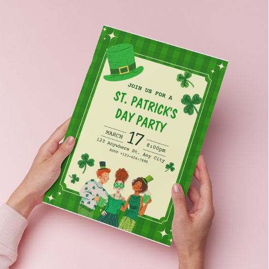 Elegante St. Patrick's Day Party Einladung