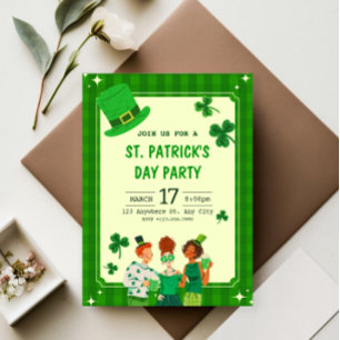 Elegante St. Patrick's Day Party-Einladung Einladung