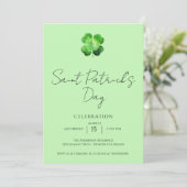Elegante St.-Patricks-Party Einladung (Stehend Vorderseite)
