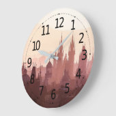 Elegante Stadt Prag - Akrylkunstwerk | Große Wanduhr (Winkel)