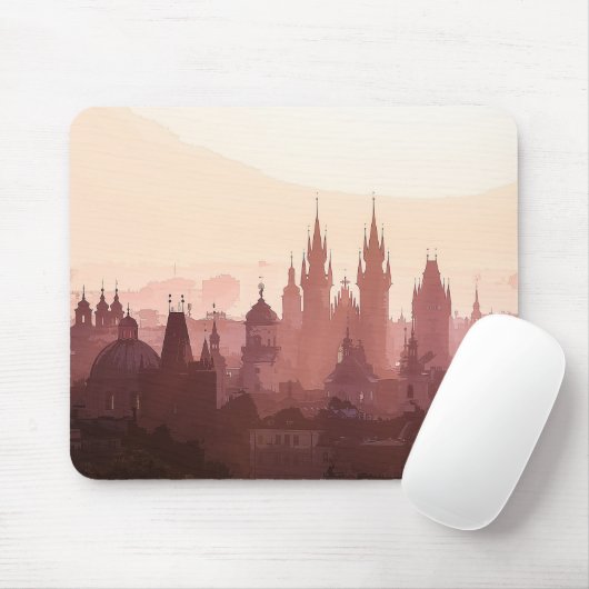Elegante Stadt Prag - Akrylkunstwerk | Mousepad (Mit Mouse)