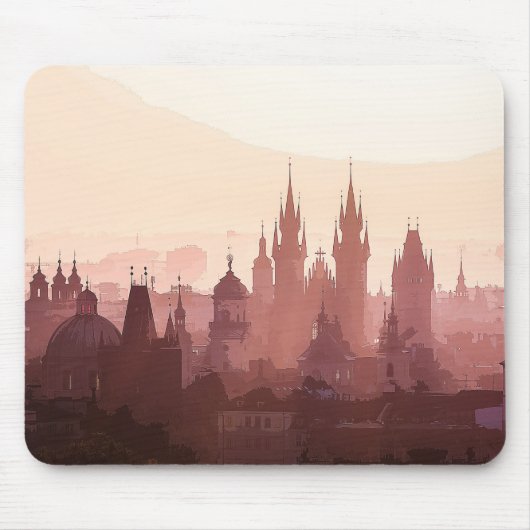 Elegante Stadt Prag - Akrylkunstwerk | Mousepad (Vorne)